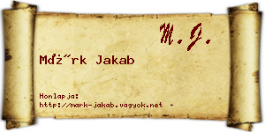 Márk Jakab névjegykártya